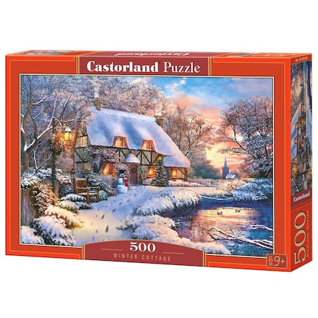 Castorland Winter Cottage Jigsaw Puzzle - 500 Piece B-53278